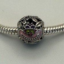 Pandora Disney Cheshire Cat Charm 925 Silver Alice in Wonderland Retired Rare