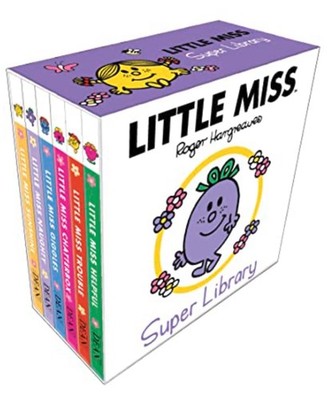 NEW   Little Miss 6 board book SUPER LIBRARY Chatterbox Helpful Trouble Sunshine