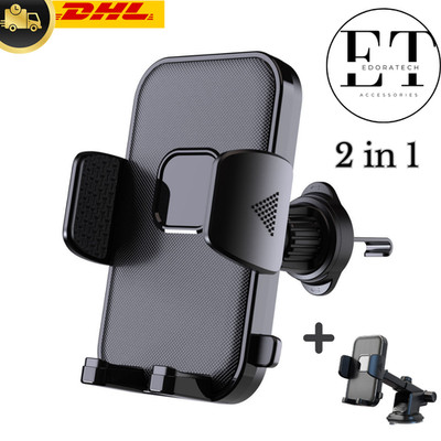 EdoraTech 2in1 Kfz Handyhalterung Universal Auto Halterung Lüftung Saugnapf 360°
