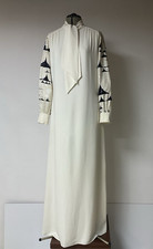 Vintage 70's Marcel Fenez by Roland Klein Maxi Dress, Sequin Sleeve size M/L