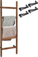 Wall Mounted 57in Wooden Blanket Ladder Living Room Decorative