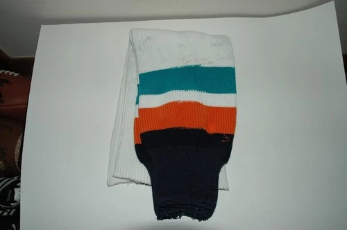 New ListingNHL NY Islanders Fisherman style game worn/used vintage hockey socks