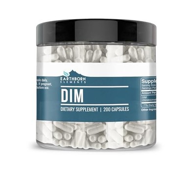 Earthborn Elements DIM (Diindolylmethane) 200 Capsules, Pure & Undiluted