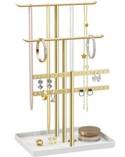 Organizzatore Portagioie Oro: 12,5" Robusto Appendino per 80 Pezzi Gioielli,...