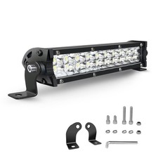 7 Inch Dual Row Led Light Bar Pods - 60W Slim LED Spot Flood Off Road Driving...
