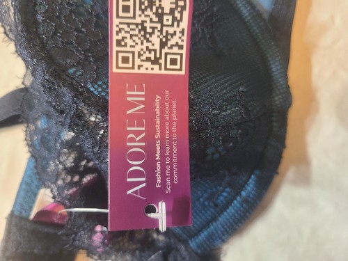 Adore Me Women's Evelyn Demi Bra Size 32A / Dark Sapphire Blue - Picture 3 of 5