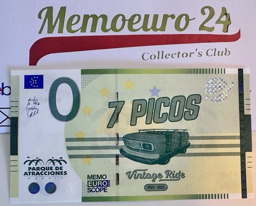 MEMOEURO ® EAAA278/1, Parque Attaciones Vintage Ride , Madrid memo , Memoschein,