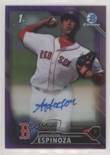 2016 Bowman Chrome Prospect Purple Refractor 106/250 Anderson Espinoza Auto 3e3