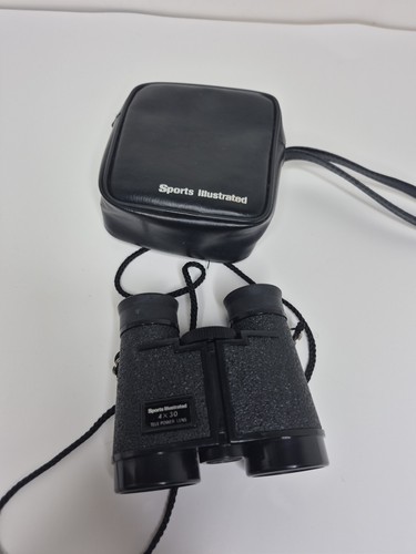 Sports Illustrated 4 X 30 Tele-Power Lens Binoculars With Leather Case Vintage