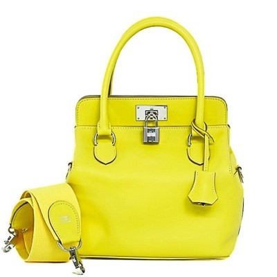 Hermes Toolbox 20 Handbag 2Way Shoulder Swift Lime Yellow D Stamp