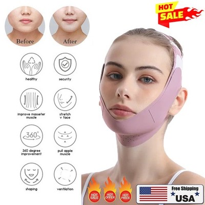 V-Line Lifting Mask & Chin Strap for Sleeping, Reusable Double Chin Reducer Gift