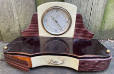 1950s Veglia Clock Alarm Wind Up Jewelry Box Style Mid Century Modern Italy