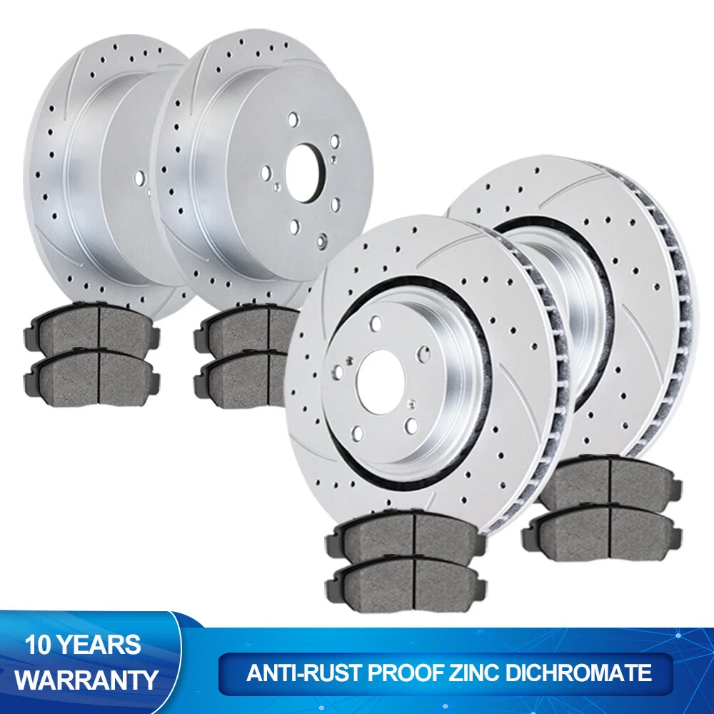 Front Rear Drilled Rotors for Toyota Sienna Highlander