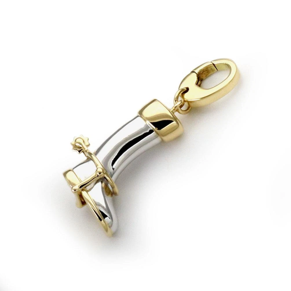 GUCCI Ciondolo Cabina Lunga Cowboy Oro 18k Due Toni