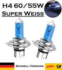 2x Jurmann Super Weiß H4 60/55W 12V Fernlicht Abblendlicht Halogen Ersatz Birne