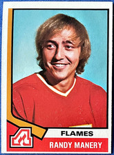 1974-75 Topps RANDY MANERY #86, Atlanta Flames, NM+, Strong Border!