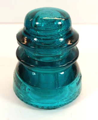 BLUE HEMINGRAY 42 RDP GLASS INSULATOR | eBay