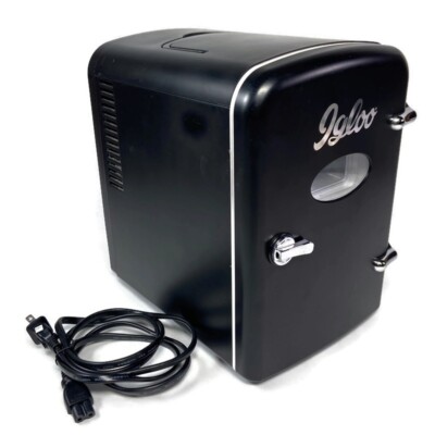 Igloo Mini Fridge Retro Can Beverage Liter Hot Cold ACDC MIS129  TESTED