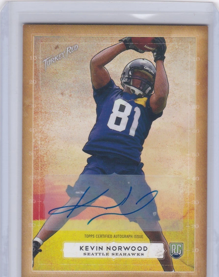 2014 Topps Turkey Red Autographs Kevin Norwood Auto Rookie #72 Seattle Seahawks