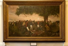 8" x 10" Photo Painting Surrender of Santa Anna by William Henry Huddle