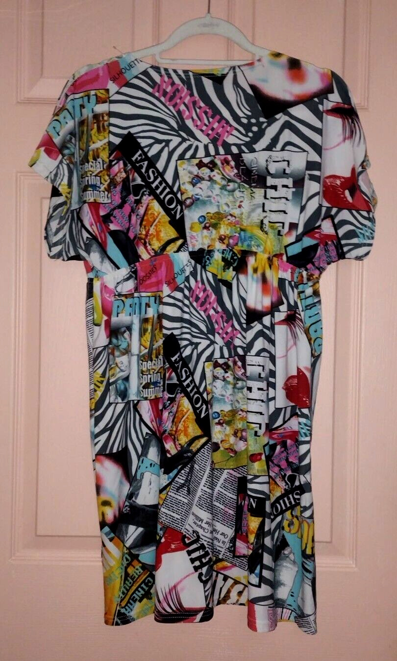 Calessa Multi Color Medium Polyester Short Sleeve… - image 3