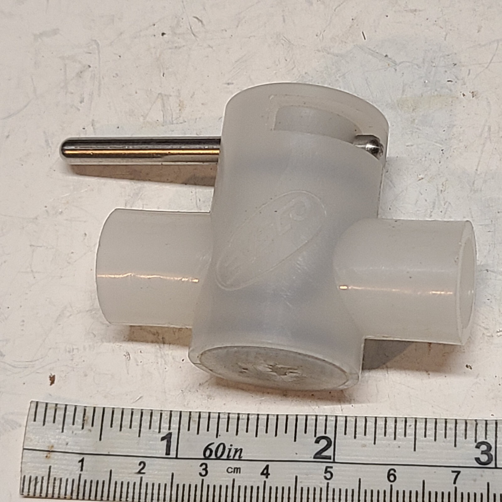 Cole Parmer / Evsco #06470-27 PVDF Two-Way, Two-Position Elliptic 1/4" Valve.