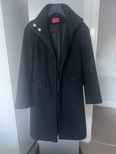 Hugo Boss Ladies Black Wool Coat