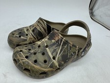 DAMAGED Crocs Classic Realtree Edge Camo Clogs Kids Slip-On Comfort - J6