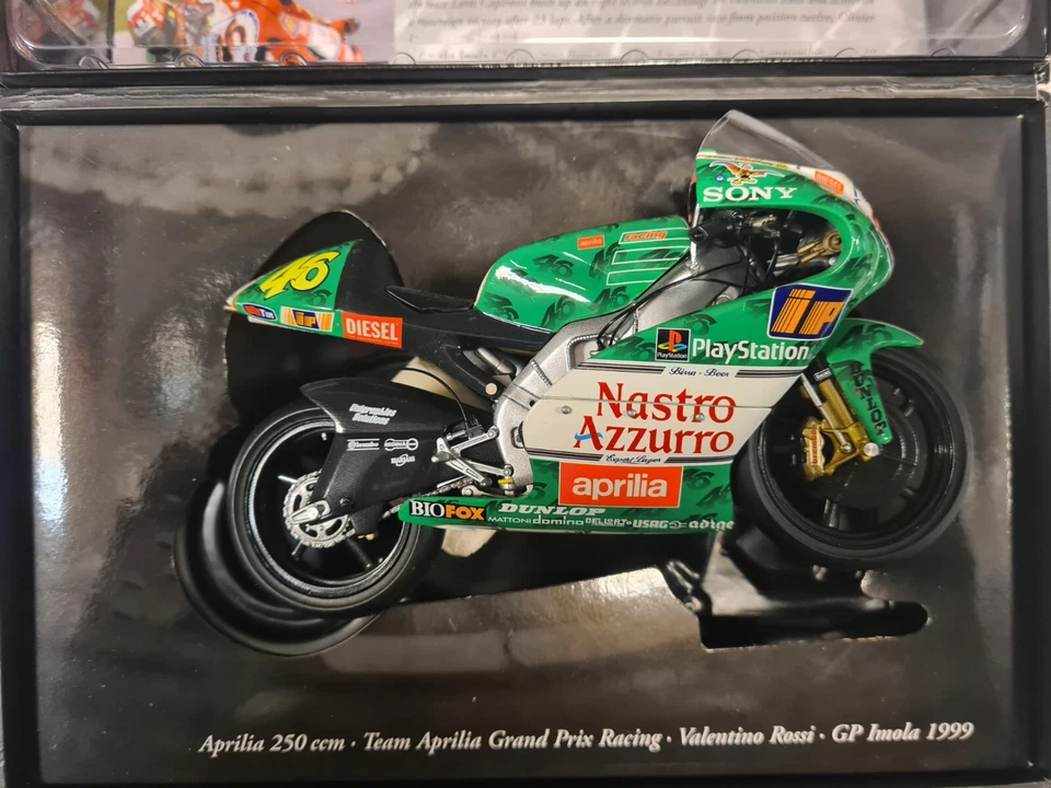 APRILIA 250 CCM TEAM APRILIA GRAND PRIX RACING V.ROSSI GP IMOLA 1999 MINICHAMPS - Immagine 2 di 2