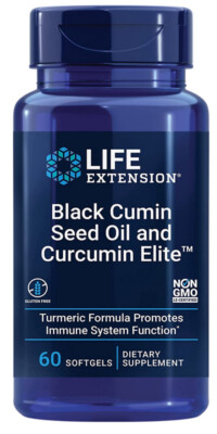 BLACK CUMIN SEED OIL CURCUMIN ELITE TURMERIC EXTRACT 60Sgel 500mg LIFE EXTENSION