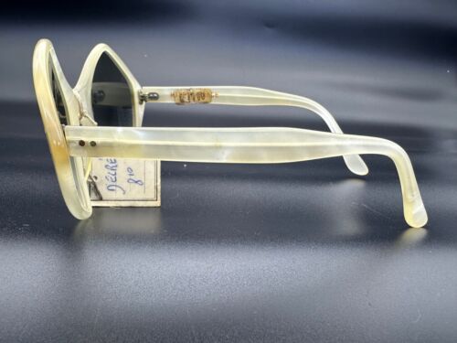 ELEGANT PARTY SUNGLASSES VINTAGE DIAMOND EYE TORTOISESHELL FRAME 1950S FRANCE - Picture 9 of 18