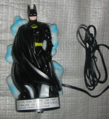 1992 Batman Light Up Bedside Lamp Figure Soft Glow Lite Street