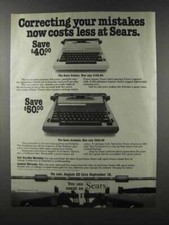 1981 Sears Scholar and Graduate Typewriters Ad - Mistakes thumbnail
