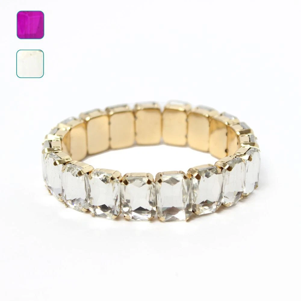 70 Braccialetti Con Perline Di Vetro Colorate - Set Impilabili Elastico Donna