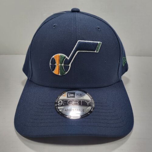 Utah Jazz New Era 9FORTY Navy Hat Adjustable Hook and Loop - Picture 1 of 6