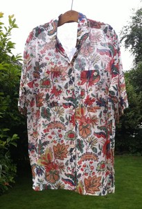 william morris print blouse