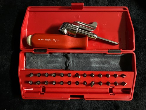 MAC Tools Right Angle Screwdriver Set w/ Case D90A Hex Bit Magnetic USA - Picture 7 of 10