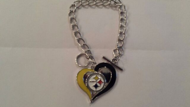 Pittsburgh Steelers Charm Bracelet Nfl Women S Fashion Jewelry Black 5 Pittsburgh Steelers Charm Bracelet Nfl Women S Fashion Jewelry Black Gold