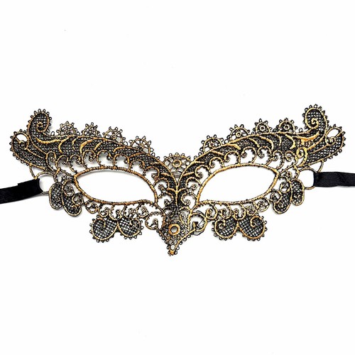 HALLOWEEN MASQUERADE LACE MASK Butterfly Cat Fox Party Costume Colour Black Blue - Picture 29 of 30