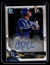 2018 BOWMAN CHROME 1ST PROSPECT AUTO CHRIS DEVITO ROYALS