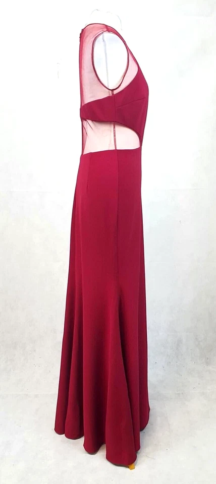 JS Collection Cut Out Evening Dress Red UK Size 8 Rrp £159 BOX1 BB 05 - Image 4 of 4