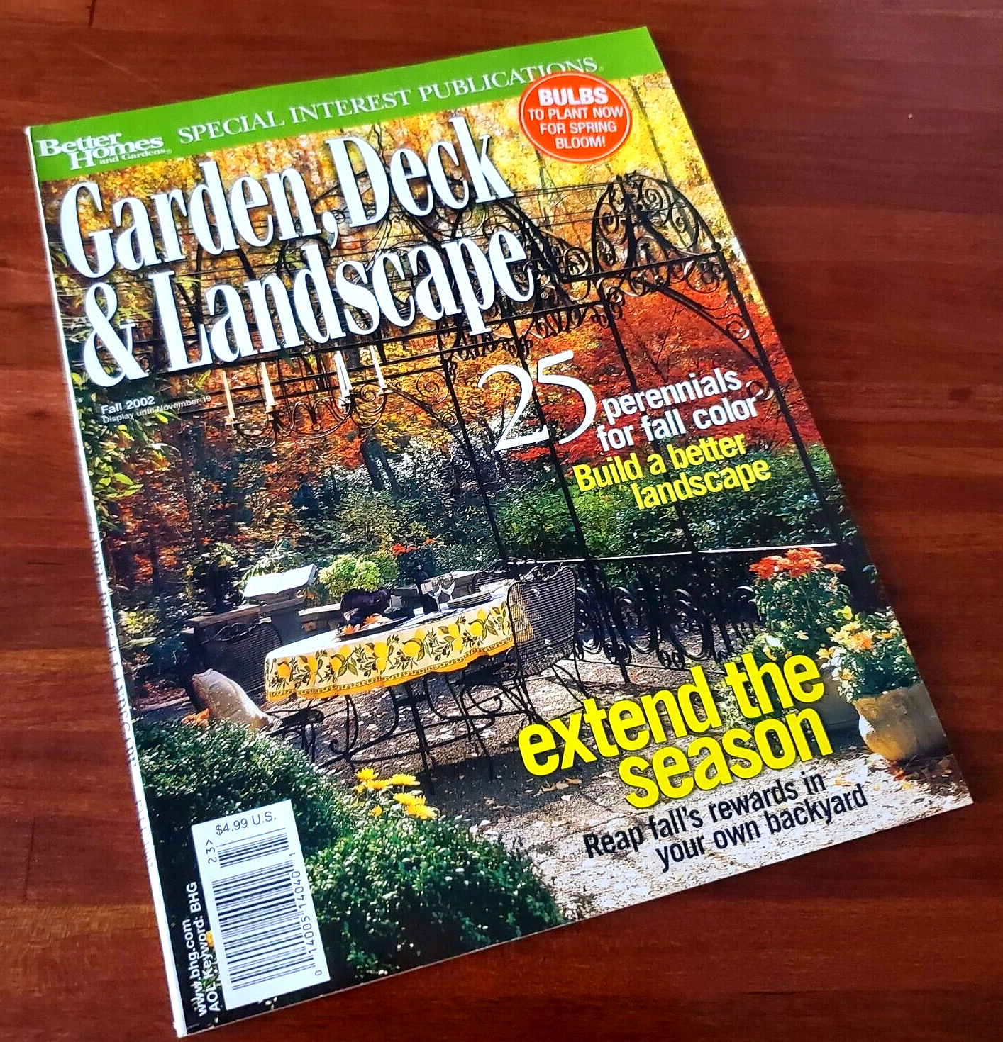 Better Homes & Gardens Fall 2002 Deck & Landscape Season Extender Magazine  