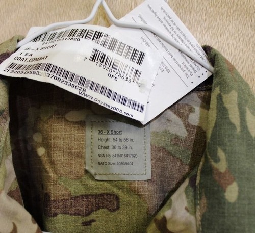 Army OCP Multicam Coat Small Regular NSN 8415-01-641-7820 36 X Short Female New - Picture 2 of 5