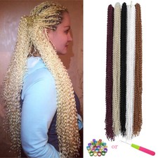 28" Thin Wavy Box Braids Senegalese Twist Hair Crochet Braiding Hair Extensions