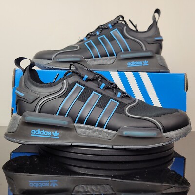 Adidas Originals NMD R1 V3 Athletic Boost Shoes Black Blue HQ6637 Men's Sz 10
