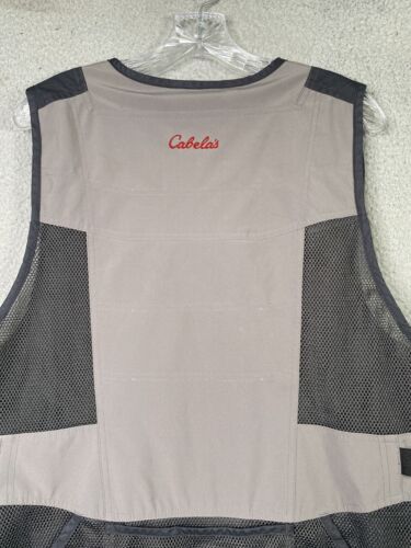 Cabelas New Era Shooting Vest Mens Large Gray Full Zip Mesh Outdoors Hunting - Picture 5 of 15