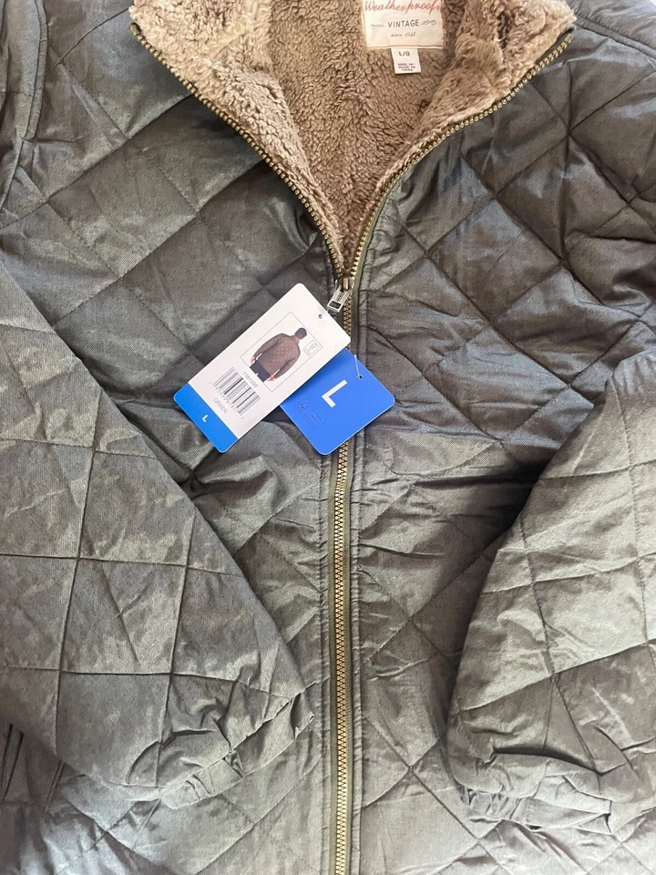 Chaqueta acolchada forrada de lana vintage resistente a la intemperie para hombre nueva con etiquetas Foto 3 de 4