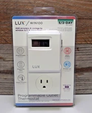 Lux Smart Temp Win 100 Series 5-2 Programmable Outlet Thermostat