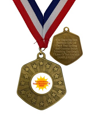 Hitzewelle von 2022 Award 66 mm Abril Goldmedaille & Band Gravur gratis