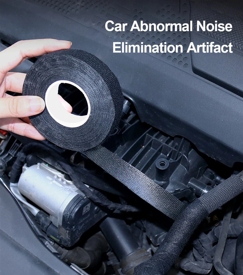 Arnés de cableado de tela enrollable para automóvil cinta de telar cable protector de aislamiento autoadhesivo Foto 4 de 4